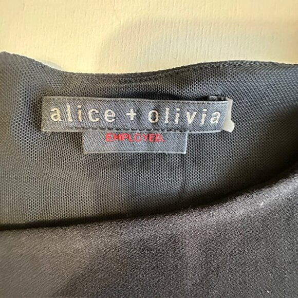 Alice + Olivia Employed Poppy Crew Neck Cap Sleeve Peplum Tom Size Small - Picture 4 of 7